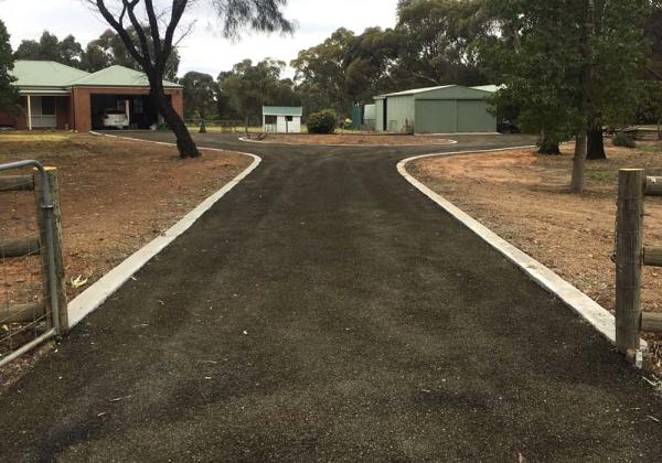 Residential asphalt driveway in Gisborne